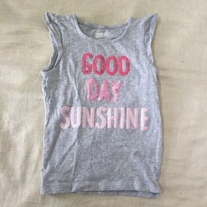 Crazy 8 Good Day Sunshine grey tank XS girls